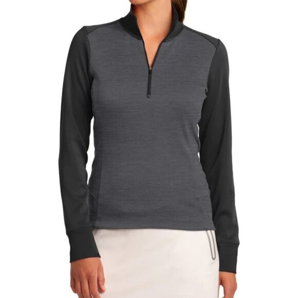 Nike Golf Women's Dri-FIT Gray 1/2 Zip Pullover - Picture 1 of 13